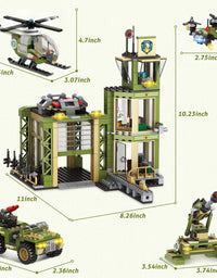 Exercise N Play Army Military Command Post Blocks For Toddlers - 677 Pcs