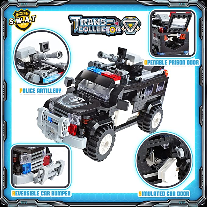 Exercise N Play SWAT Humvee Vehicle Brick Set - 680 Pcs