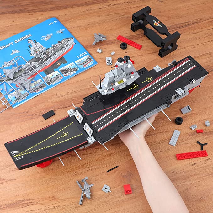 Exercise N Play Navy Aircraft Carriers Bricks Blocks Sets - 1131 Pcs