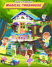 Exercise N Play Treehouse & Grocery Store 2 IN 1 Toy Blocks Construction Set - 1195 Pcs