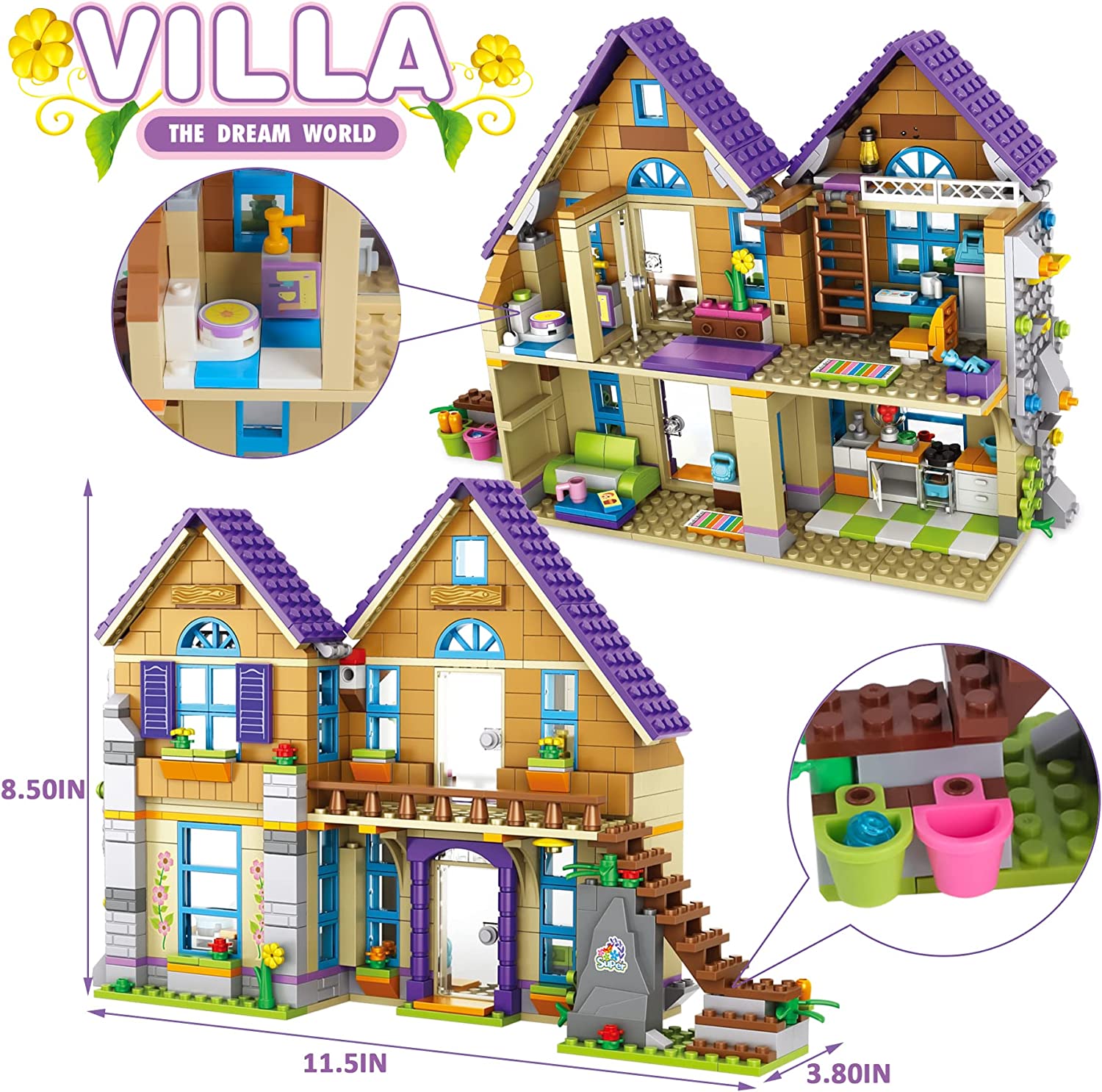 Exercise N Play City Cake Shop Building Bricks Toys - 1023 Pcs