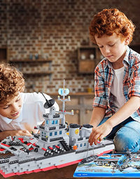 Exercise N Play Navy Battle Cruiser Ship Brick Sets - 1163 Pcs