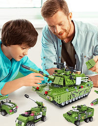 Exercise N Play Army Military Tank Block Building Sets - 952 Pcs