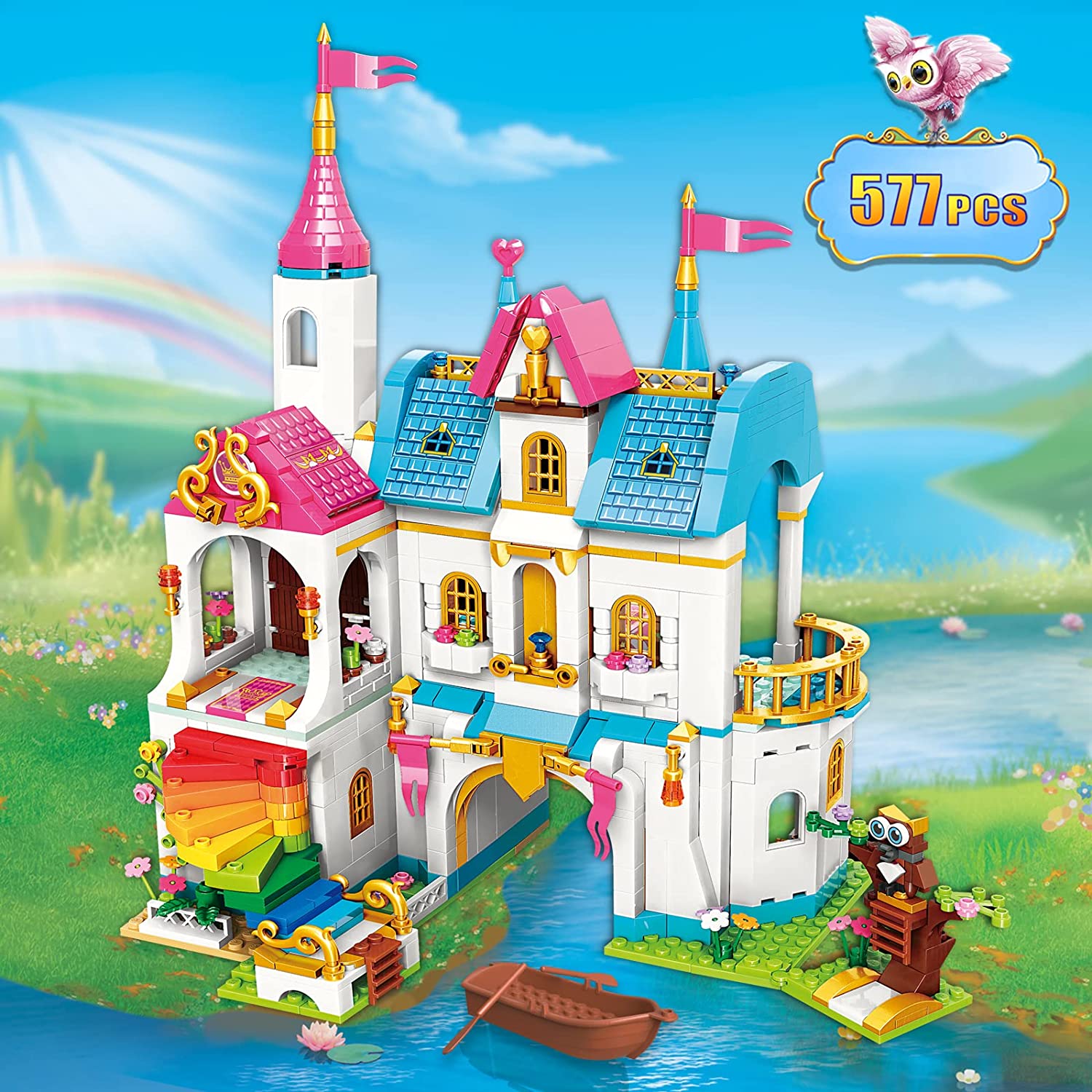 Exercise N Play Princess Castle Construction Toys - 577 Pcs
