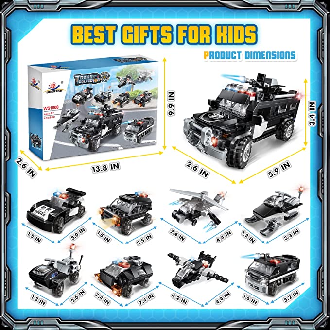 Exercise N Play SWAT Humvee Vehicle Brick Set - 680 Pcs
