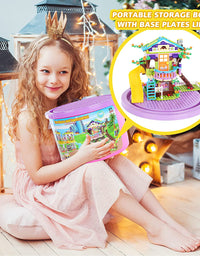 Exercise N Play Treehouse & Grocery Store 2 IN 1 Toy Blocks Construction Set - 1195 Pcs