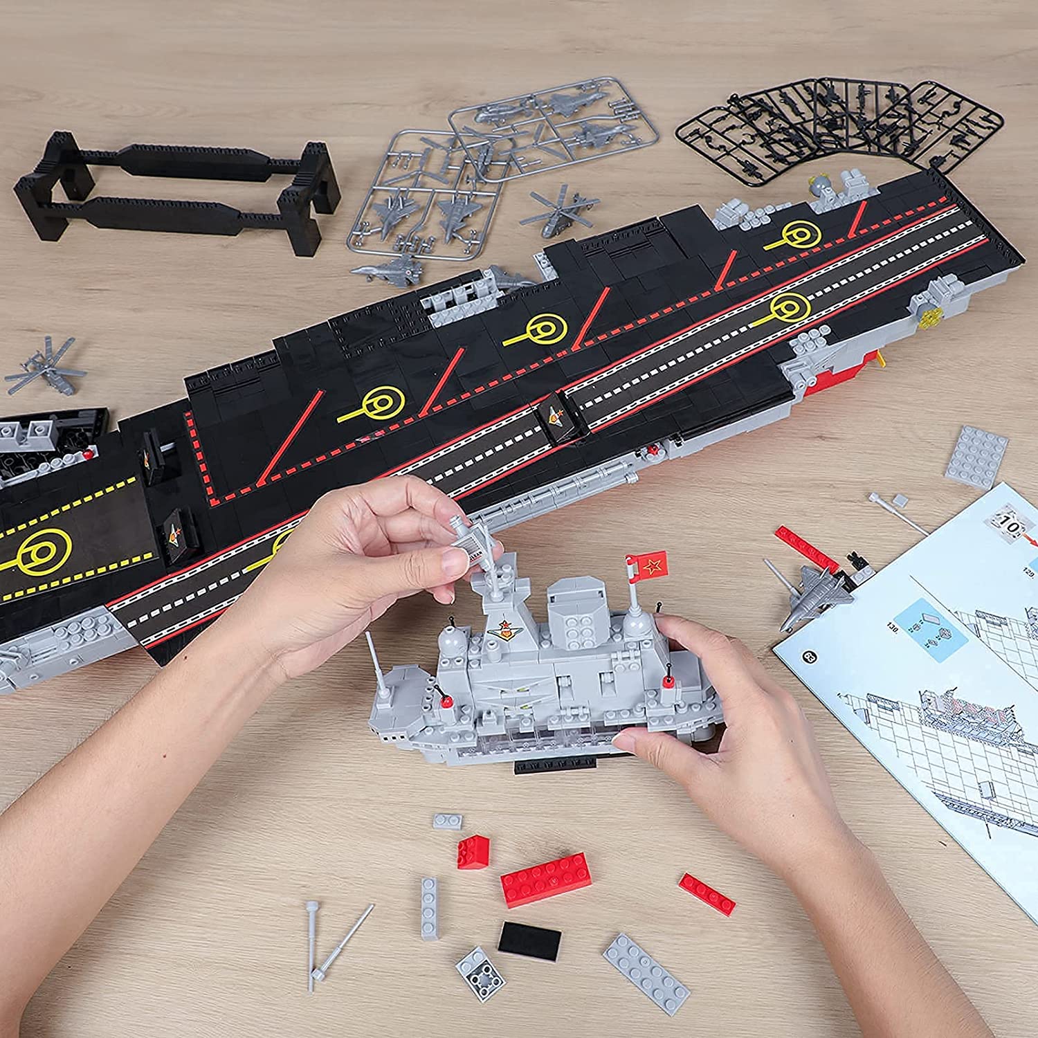 Exercise N Play Navy Mega Aircraft Carriers Brick Set - 2234 Pcs