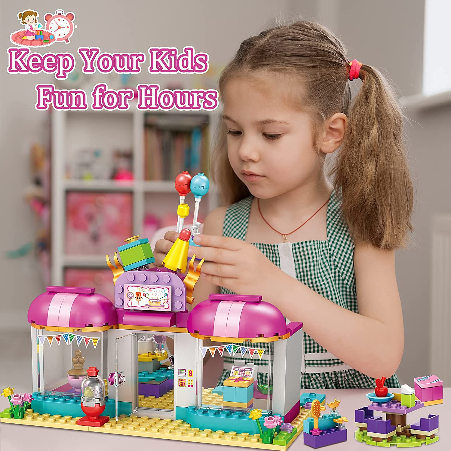 Exercise N Play City Cake Shop Building Bricks Toys - 1023 Pcs