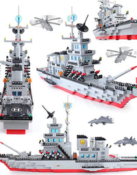 Exercise N Play Navy Battle Cruiser Ship Brick Sets - 1163 Pcs