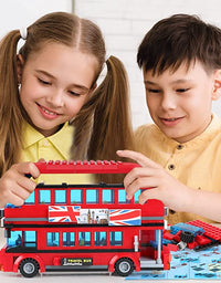 Exercise N Play Building London Tours Buses Mini Bricks Set - 458 Pcs