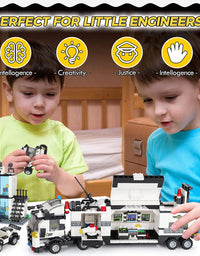 Exercise N Play SWAT Command Truck Block Building Sets - 853 Pcs