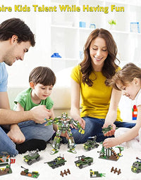 Exercise N Play Military Army Mecha Building Block Sets - 1164 Pcs