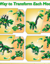 Exercise N Play Green Dinosaur Block Building Sets - 876 Pcs