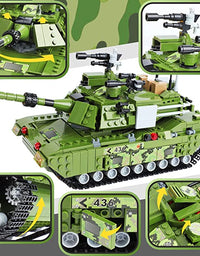 Exercise N Play Army Military Tank Block Building Sets - 952 Pcs
