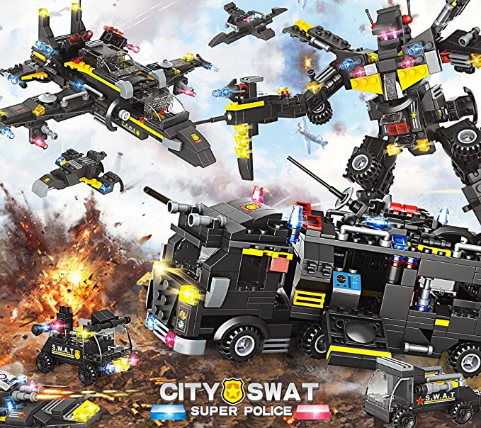 Exercise N Play SWAT Small Mecha Building Blocks - 1006 Pcs
