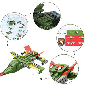 Exercise N Play Army Military Missiles Vehicle Blocks Bricks Set - 1382 Pcs