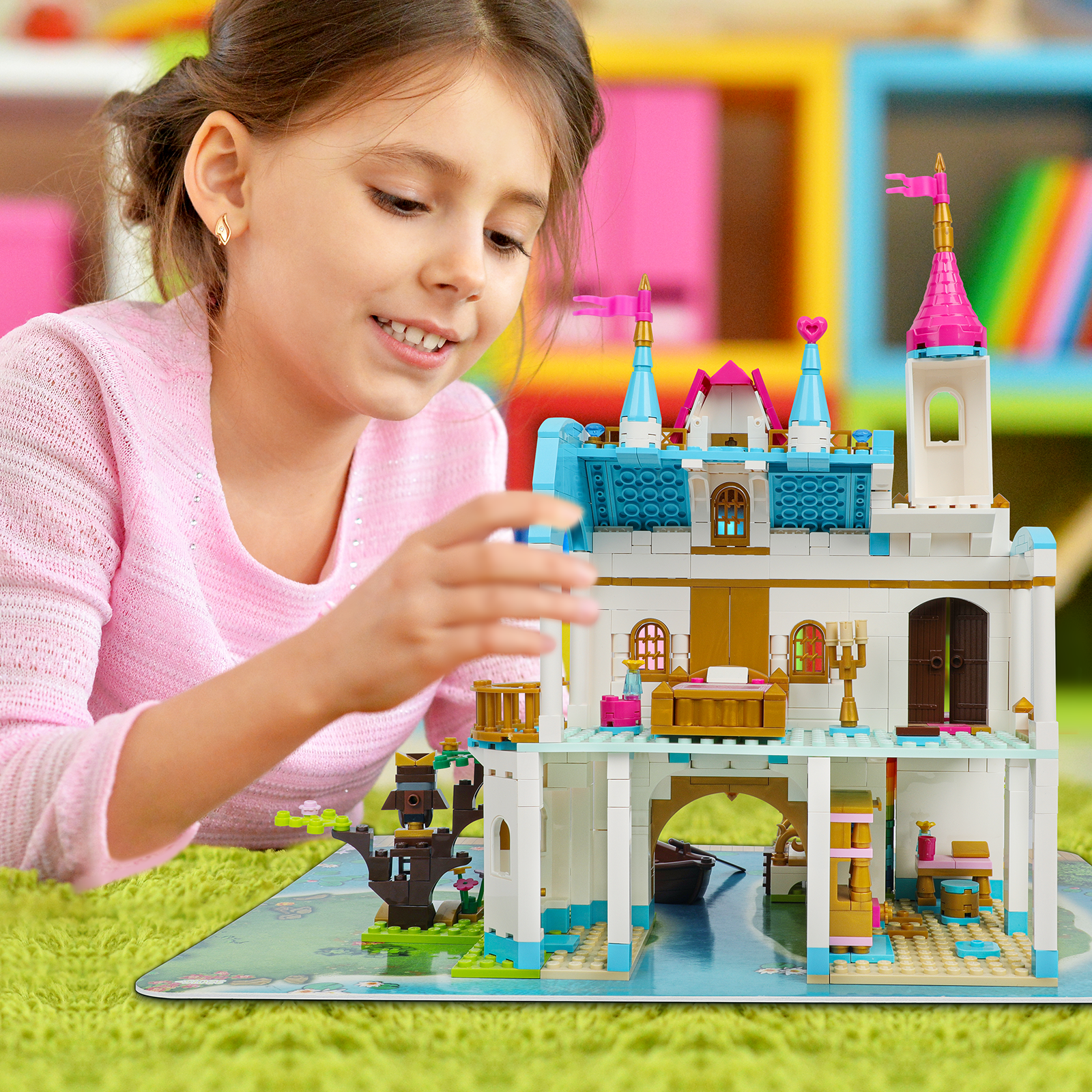 Exercise N Play Princess Castle Construction Toys - 577 Pcs