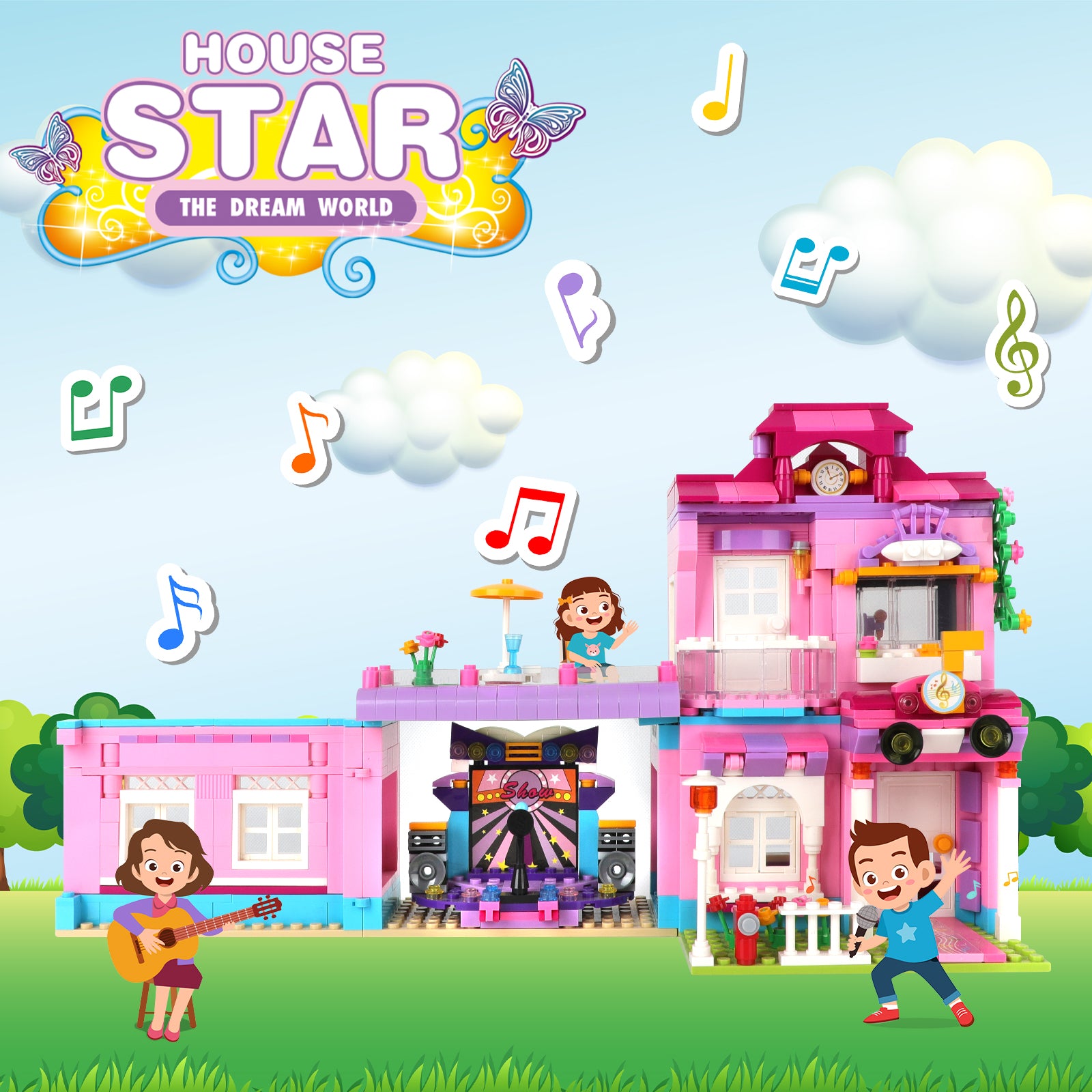 Exercise N Play Pop Star House Toddler Toy Set - 789 Pcs