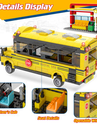 Exercise N Play City School Bus Small Building Blocks Sets - 488 Pcs