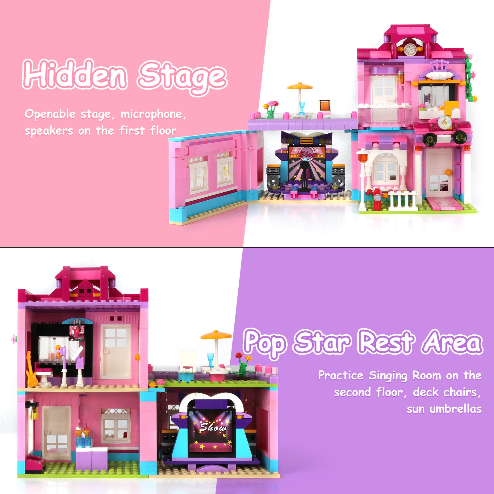 Exercise N Play Pop Star House Toddler Toy Set - 789 Pcs