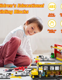 Exercise N Play City School Bus Small Building Blocks Sets - 488 Pcs