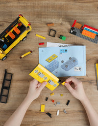 Exercise N Play City School Bus Small Building Blocks Sets - 488 Pcs