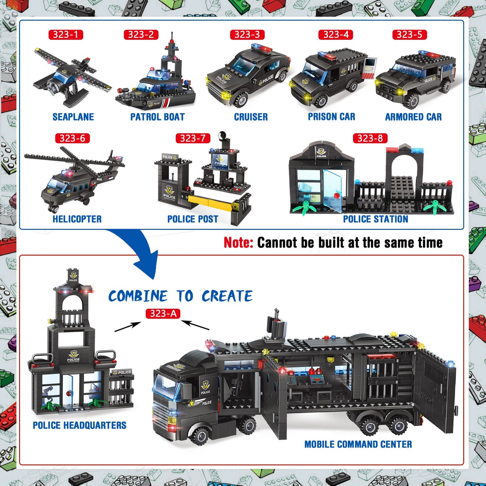 Exercise N Play SWAT Armored Truck Bricks Set - 1020 Pcs