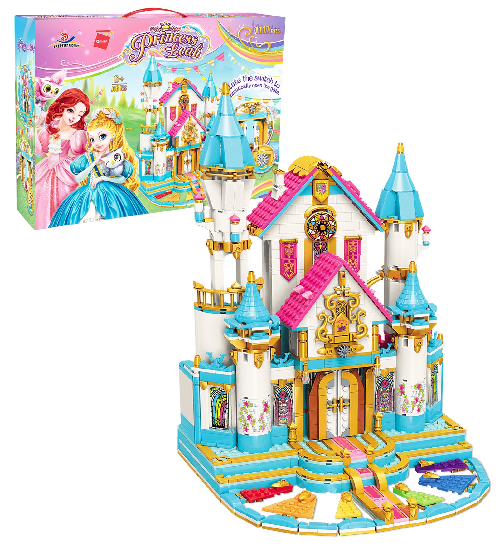 Exercise N Play Princess Castle Construction Toy Set - 1736 Pcs