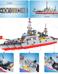 Exercise N Play Military Cruiser Ships Miniature Brick Sets - 952 Pcs
