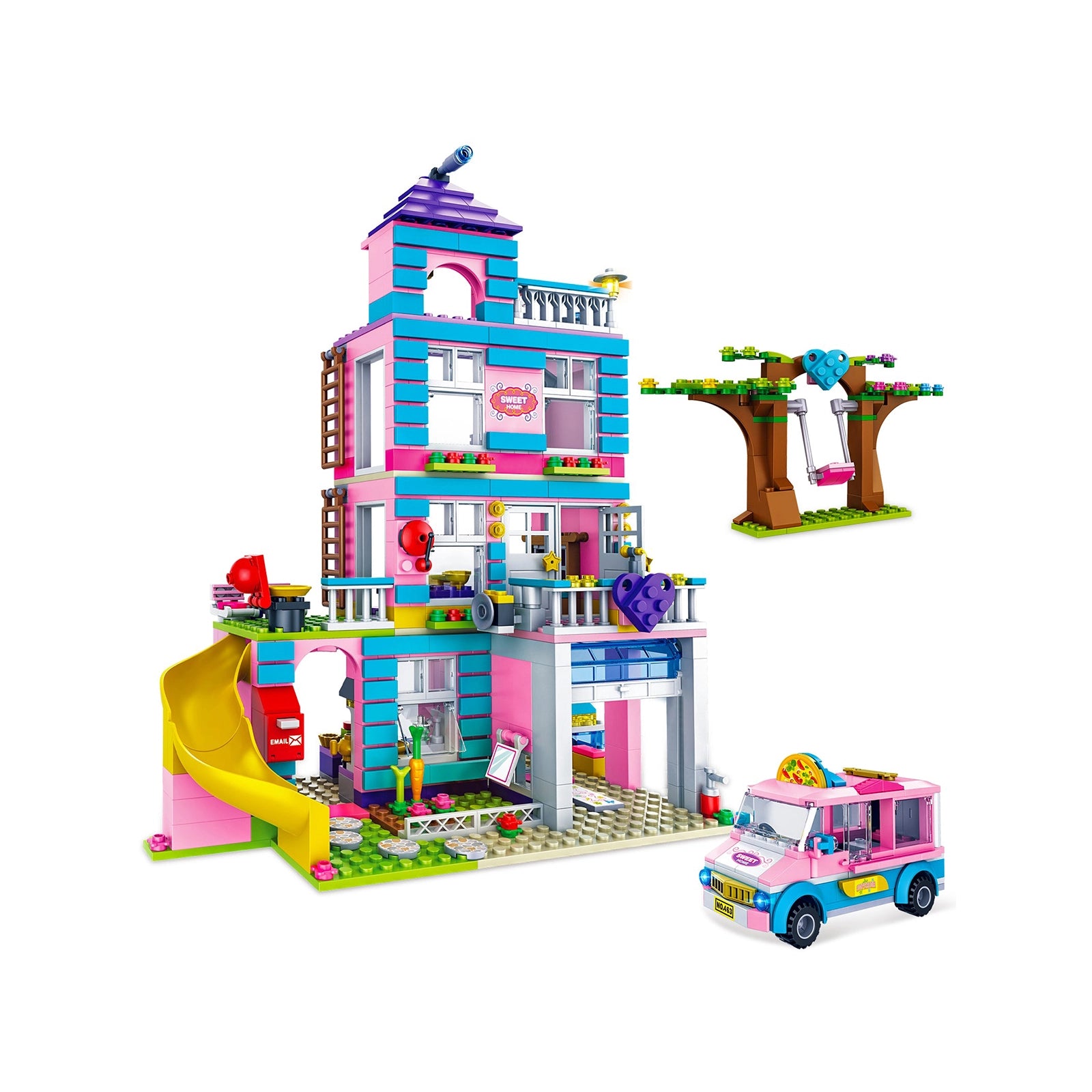 Exercise N Play Story Girls Friends House Set Toys - 822 Pcs