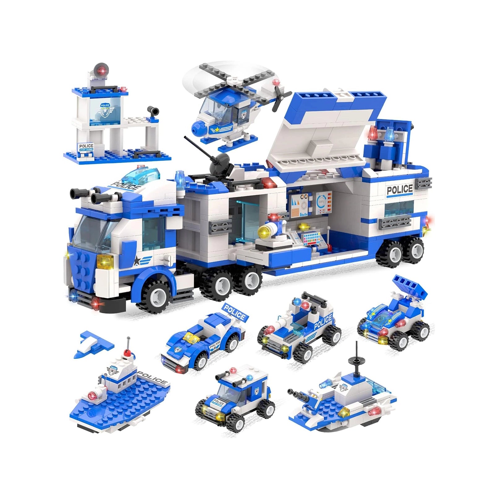 Exercise N Play Mega Police Cars for Toddlers Toys - 1338 Pcs