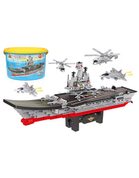 Exercise N Play Navy Aircraft Carriers Bricks Blocks Sets - 1131 Pcs
