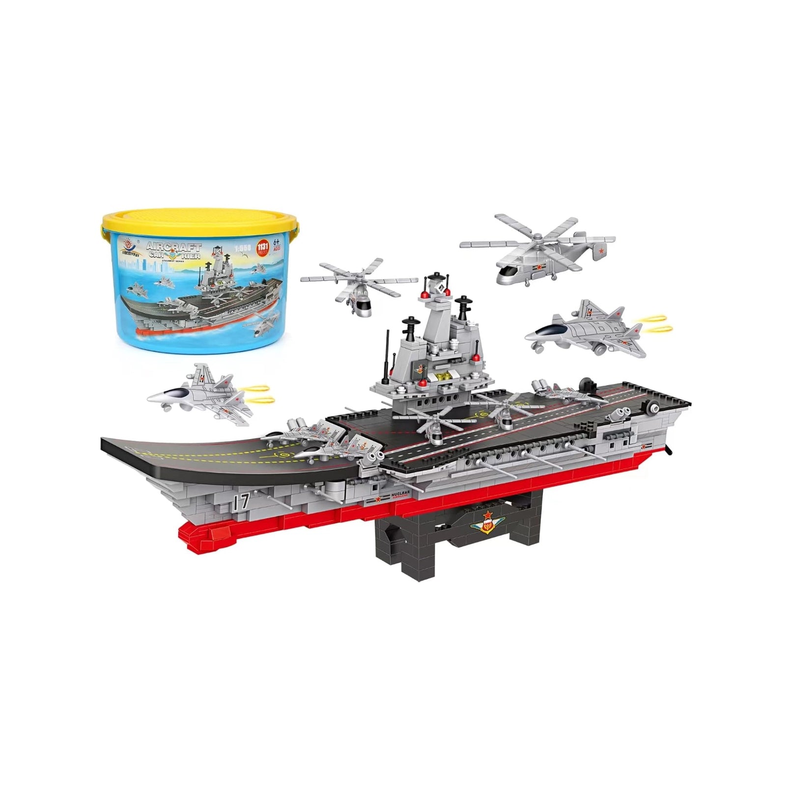 Exercise N Play Navy Aircraft Carriers Bricks Blocks Sets - 1131 Pcs