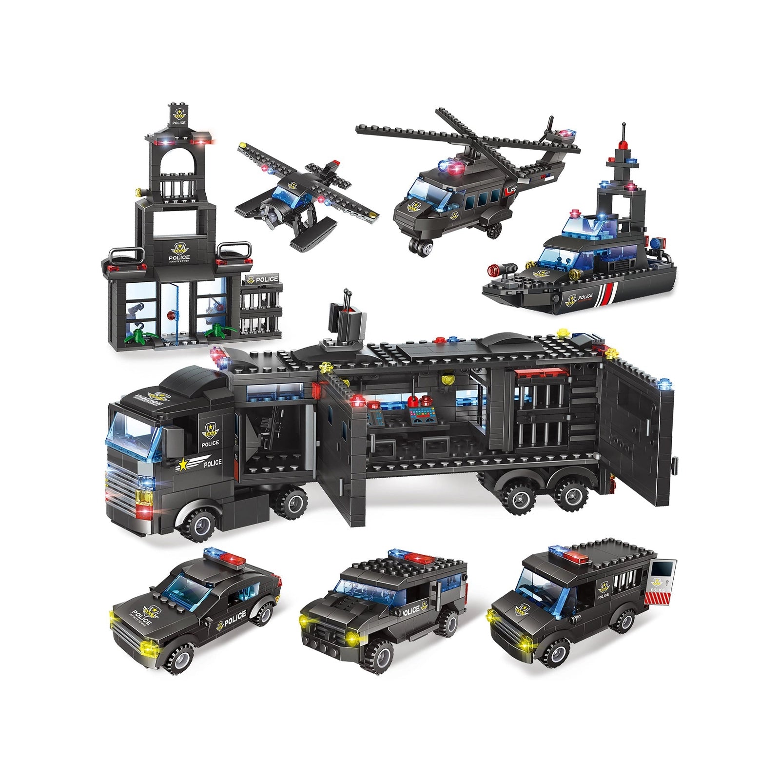 Exercise N Play SWAT Armored Truck Bricks Set - 1020 Pcs