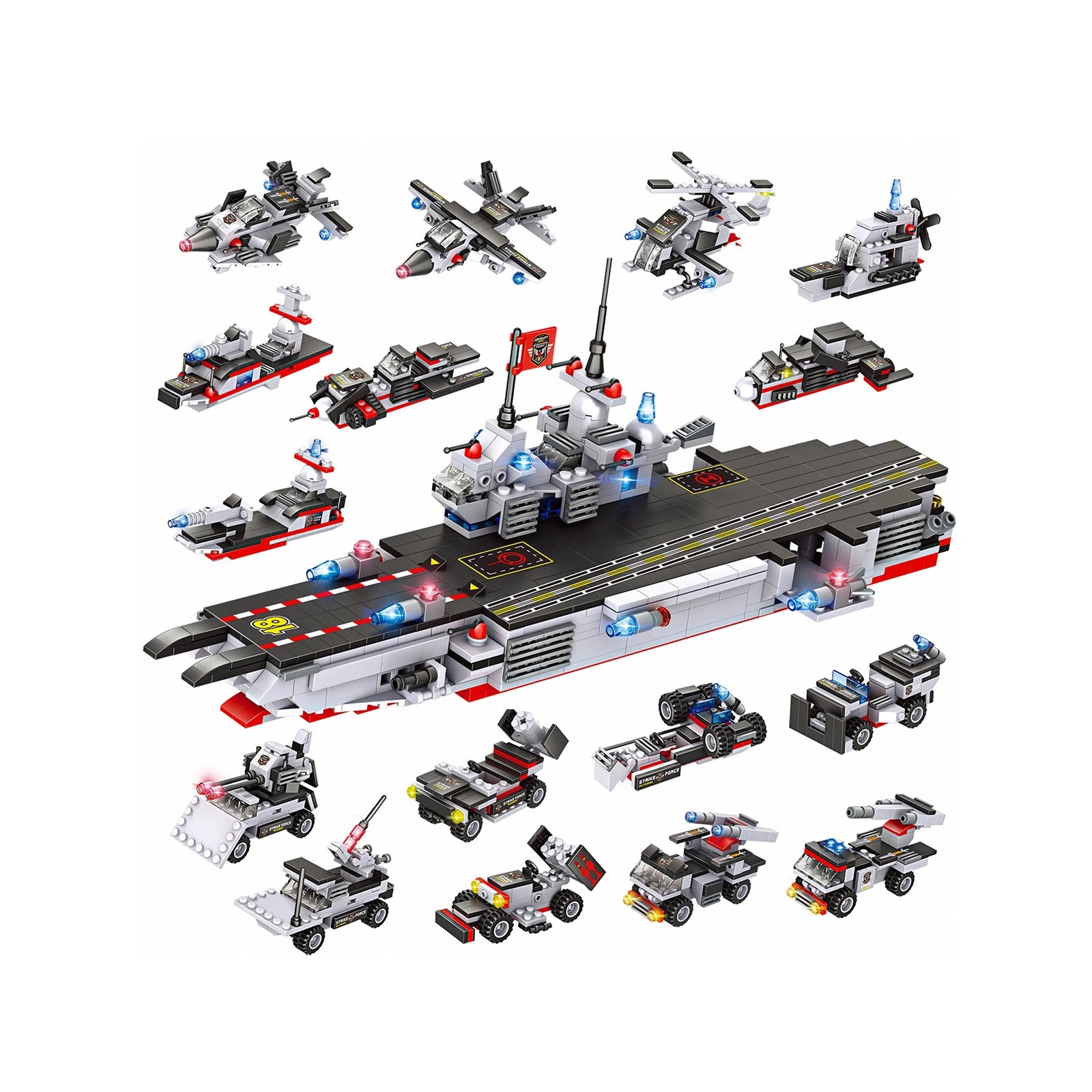 Exercise N Play Navy Warship Bricks Blocks Toys Sets - 1630 Pcs