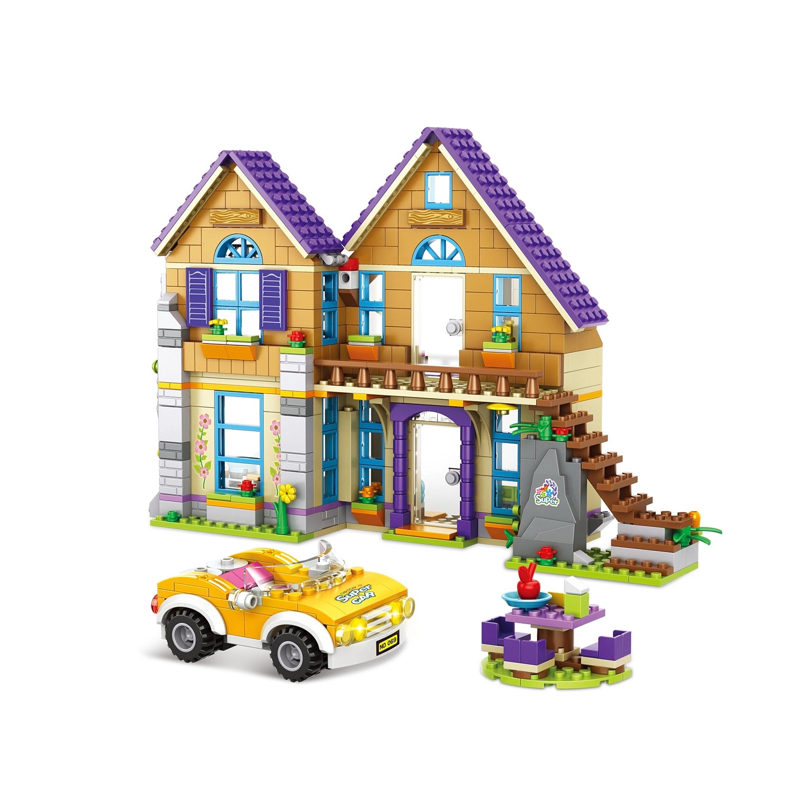 Exercise N Play Modular Family Villa Building Toy - 830 Pcs