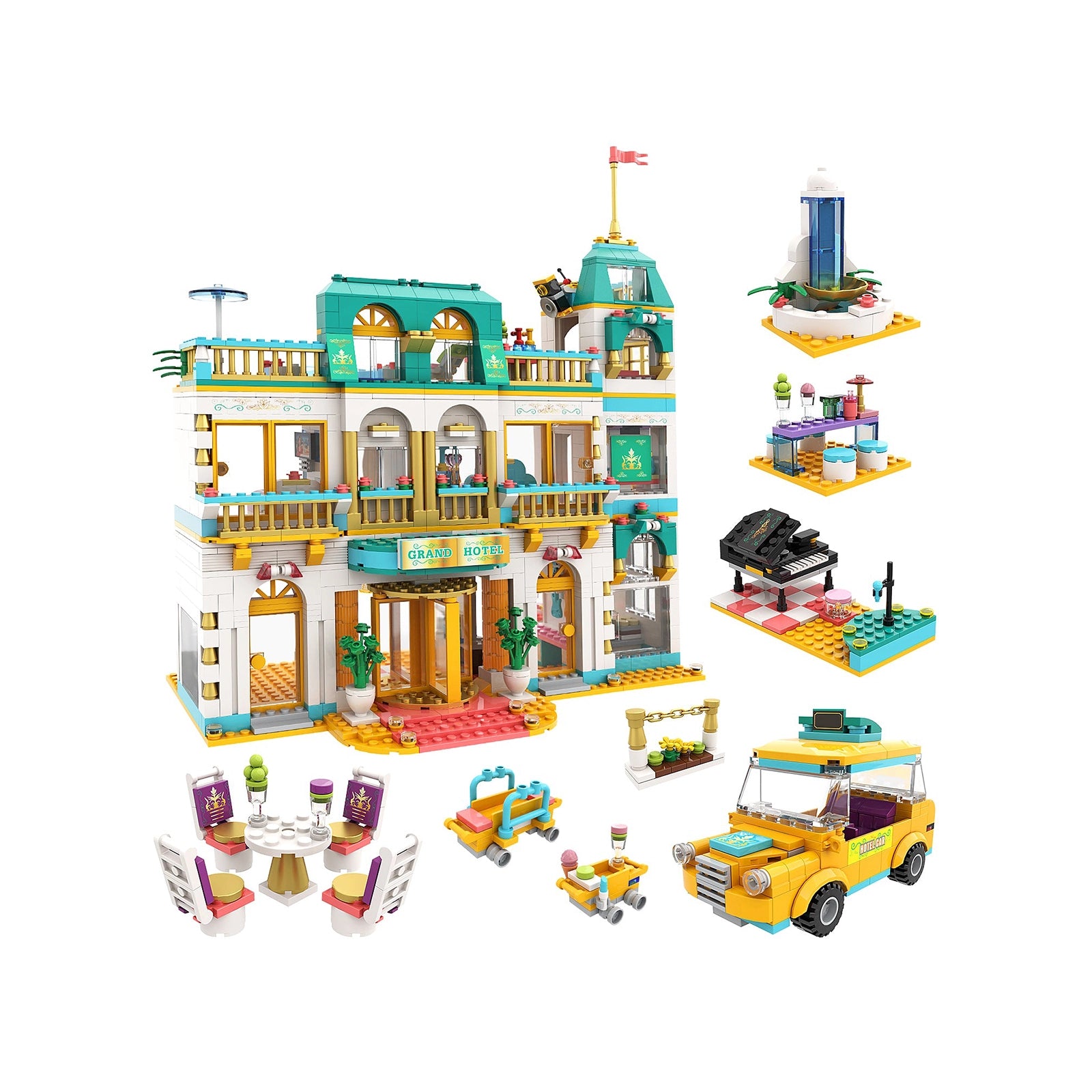 Exercise N Play Grand Hotel Mini Building Set - 1639 Pcs