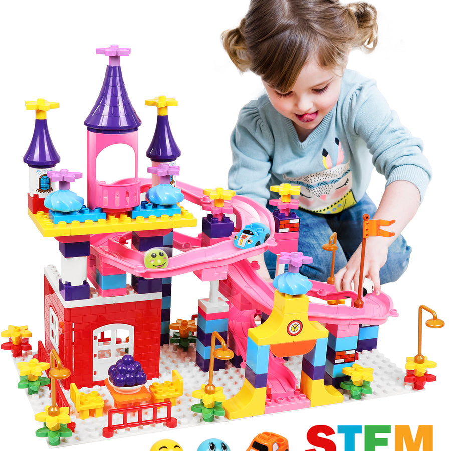 Exercise N Play Girls Roller Coaster STEM Toys Set - 161 Pcs
