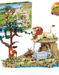 Exercise N Play African Wild Animal Building Block Sets - 755 Pcs
