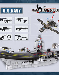 Exercise N Play Navy Aircraft Carriers Tiny Building Blocks Toys - 1320 Pcs
