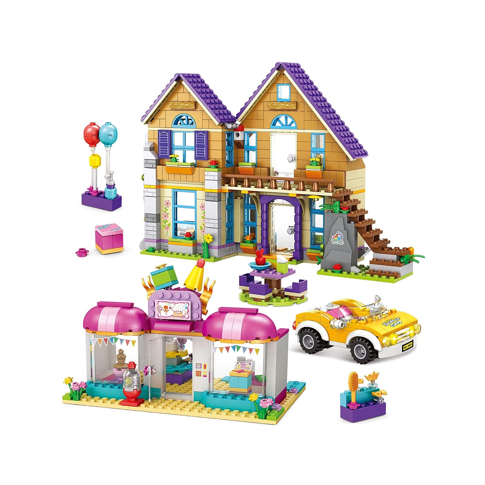 Exercise N Play City Cake Shop Building Bricks Toys - 1023 Pcs