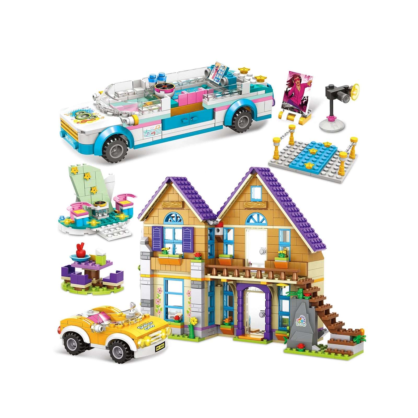 Exercise N Play Girls Villa House Building Blocks Sets - 785 Pcs