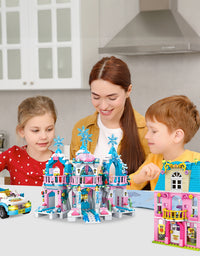 Exercise N Play Dream Princess Castle Construction Set Toys - 906 Pcs
