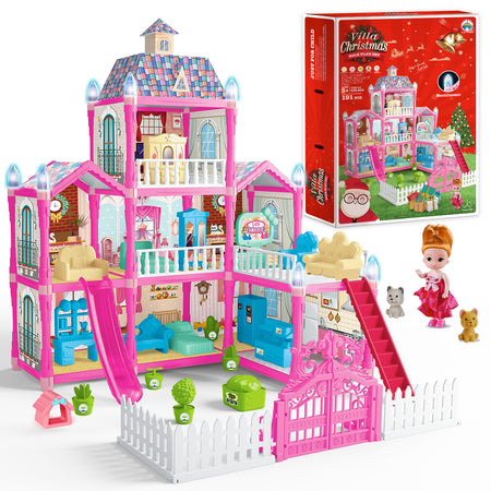 Exercise N Play Large Doll House Toddler Toys - 215 Pcs