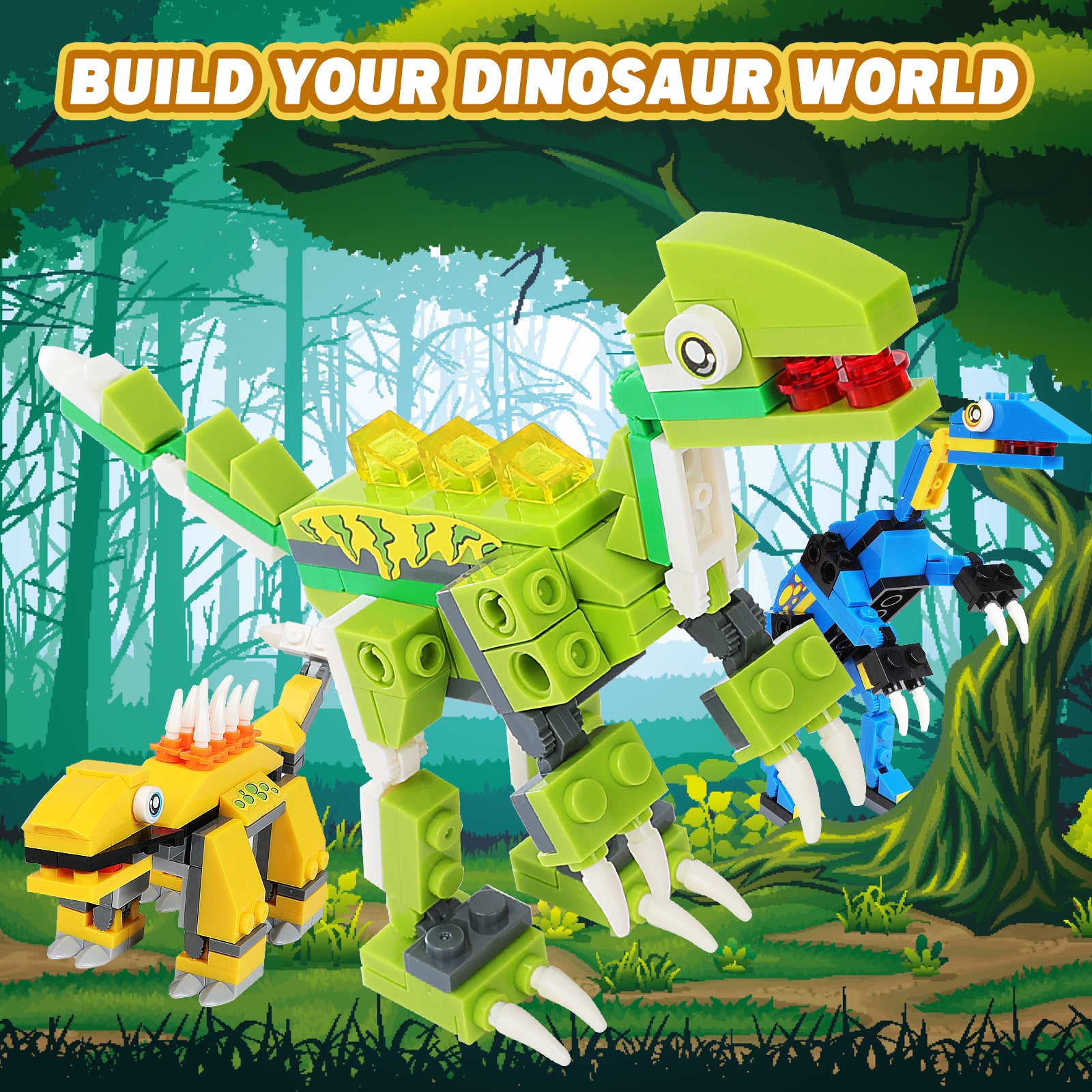 Exercise N Play STEM Dinosaur Toys Set For Kids - 539 Pcs