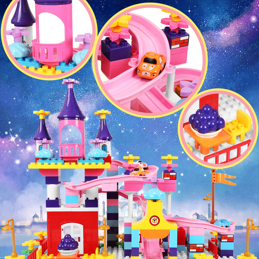 Exercise N Play Girls Roller Coaster STEM Toys Set - 161 Pcs