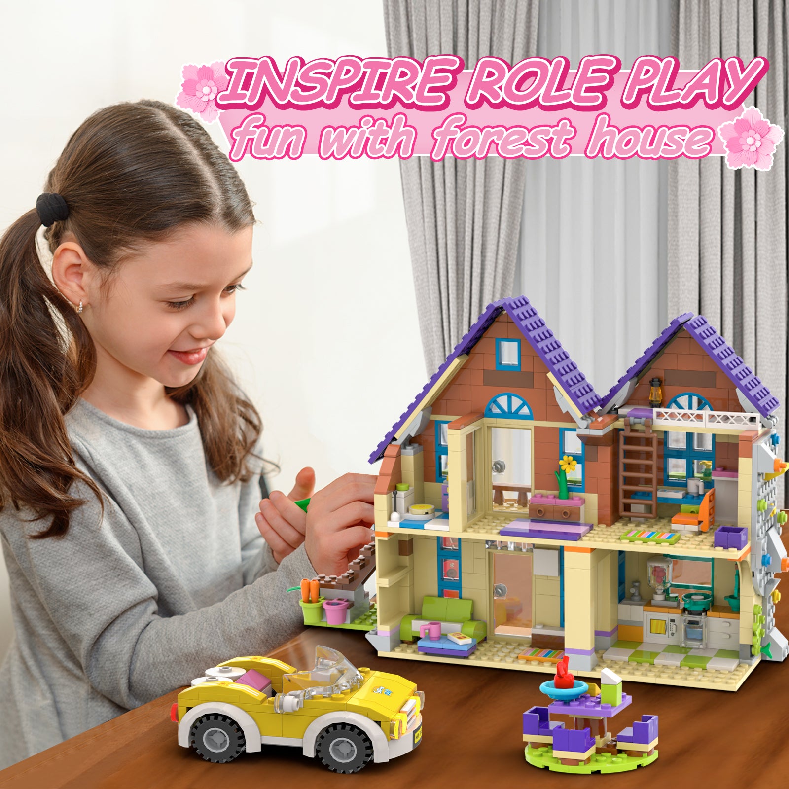 Exercise N Play Girls Villa House Building Blocks Sets - 785 Pcs