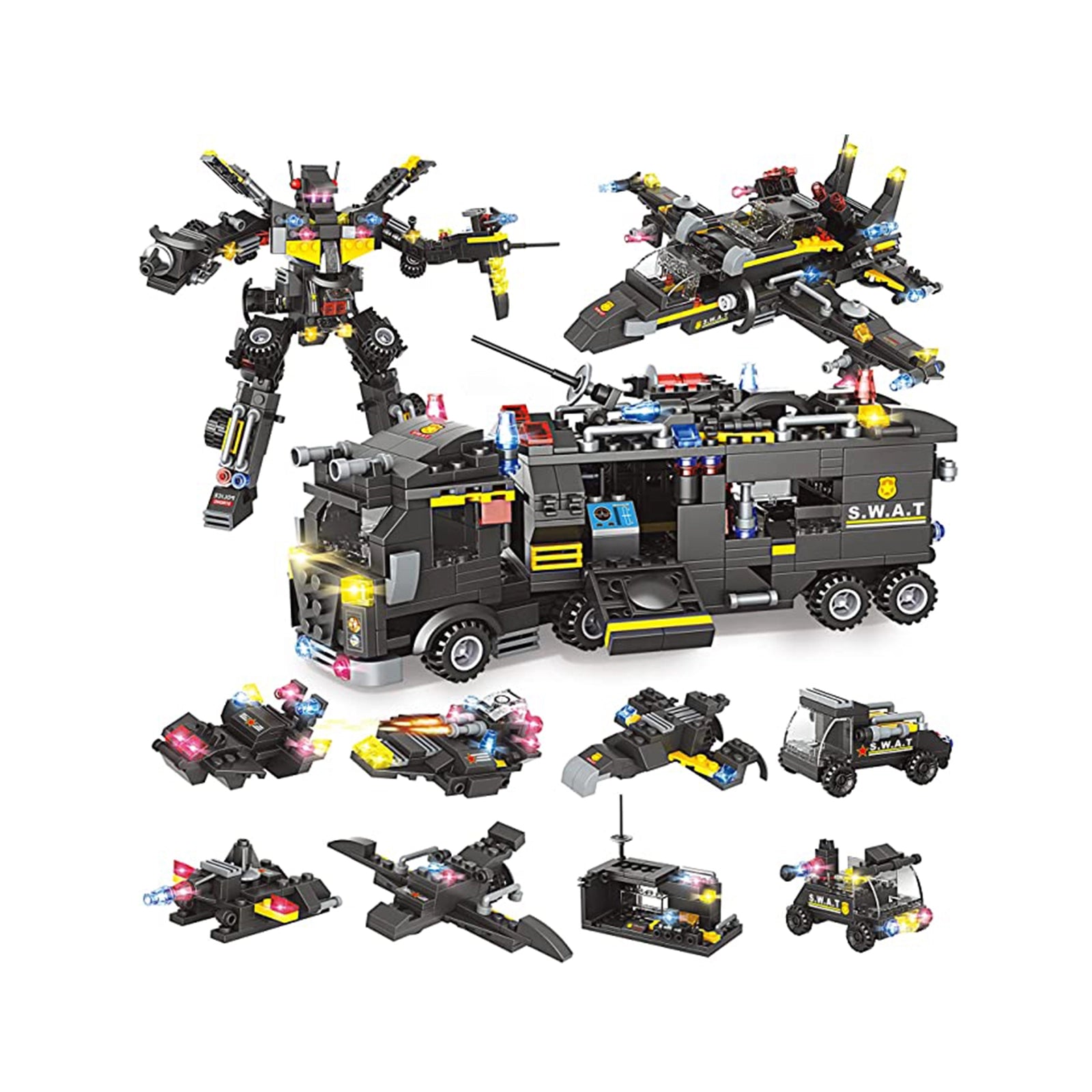 Exercise N Play SWAT Small Mecha Building Blocks - 1006 Pcs