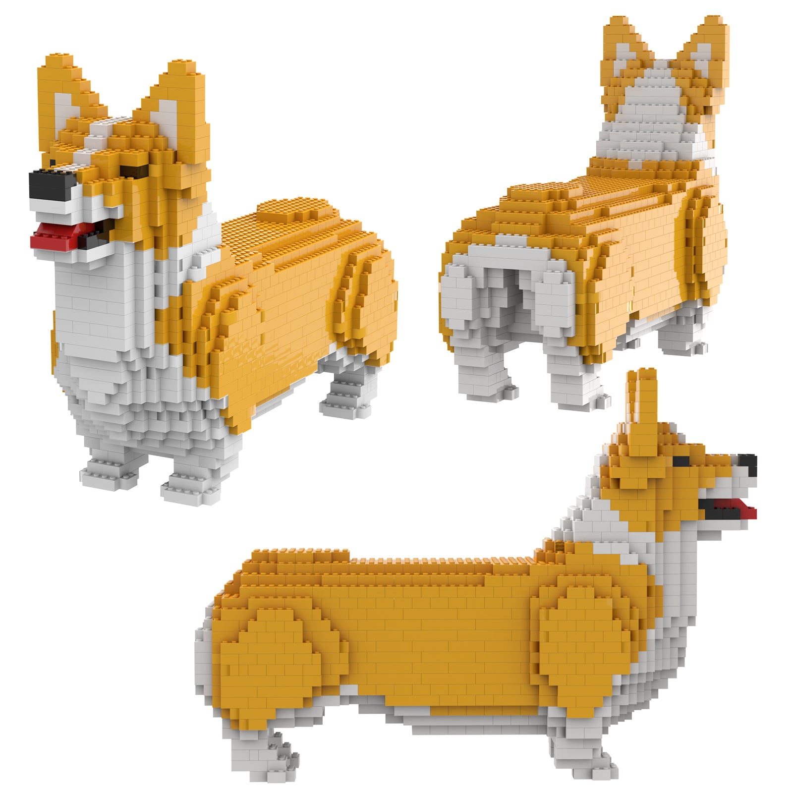 Exercise N Play Corgi Dog Miniature Blocks Set - 1520 Pcs