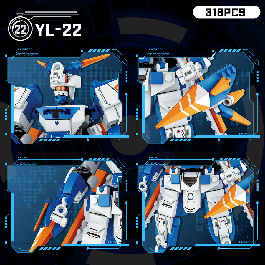 Exercise N Play Ninja Mechs Toy For Toddlers Sets - 1200 Pcs